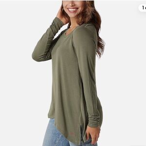 Peace Love World "The Ashley" Modal Spandex Long Sleeve Top Size Small